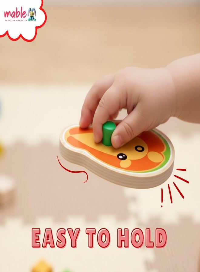 MABLE لعبة أحجية تعليمية للأطفال من مابل لتعليم الفواكه | لعبة أحجية تعليمية من الورق المقوى لتحديد الفواكه للأطفال الصغار من الأولاد والبنات بعمر سنتين فما فوق | مثالية كهدية | - Image 3